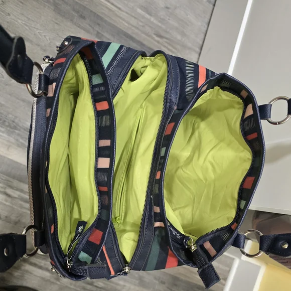 Lily Bloom Multicolor Striped Women's Bag With Multiple Pockets - Picture 14 of 14